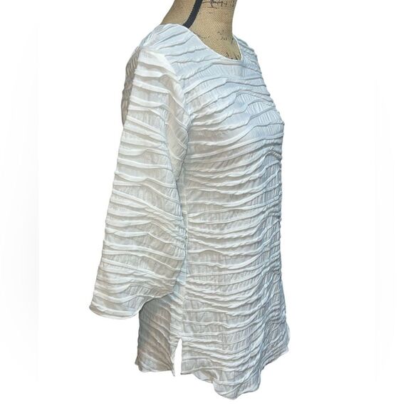 Carol Turner White Fiore Classic Shirttail Tunic Top Women’s Blouse size XSmall - Picture 7 of 12